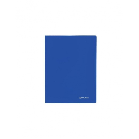 Папка с боковым металлическим прижимом BRAUBERG стандарт, синяя, до 100 листов, 0,6 мм, 221629, (10 шт.) - фото 2