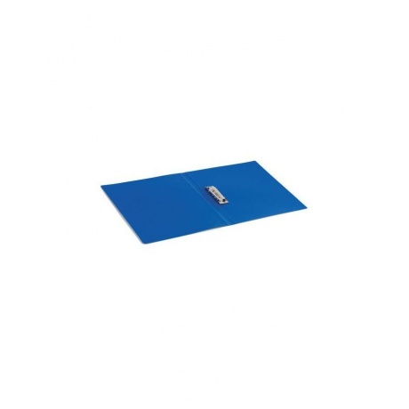 Папка с боковым металлическим прижимом BRAUBERG стандарт, синяя, до 100 листов, 0,6 мм, 221629, (10 шт.) - фото 4
