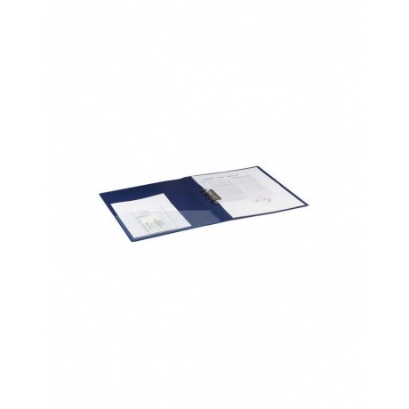 Папка с боковым металлическим прижимом и внутренним карманом BRAUBERG Contract, синяя, до 100 л., 0,7 мм, 221787, (10 шт.) - фото 7