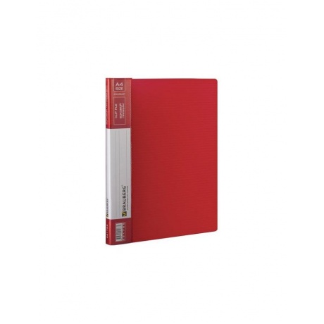 Папка с боковым металлическим прижимом и внутренним карманом BRAUBERG Contract, красная, до 100 л., 0,7 мм, 221788, (10 шт.) - фото 1