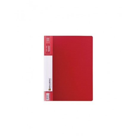 Папка с боковым металлическим прижимом и внутренним карманом BRAUBERG Contract, красная, до 100 л., 0,7 мм, 221788, (10 шт.) - фото 2