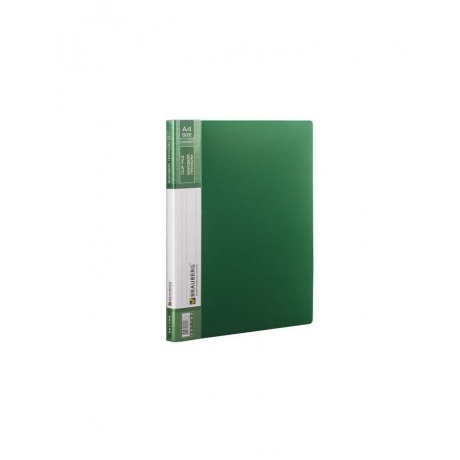 Папка с боковым металлическим прижимом и внутренним карманом BRAUBERG Contract, зеленая, до 100 л., 0,7 мм, 221789, (10 шт.) - фото 1