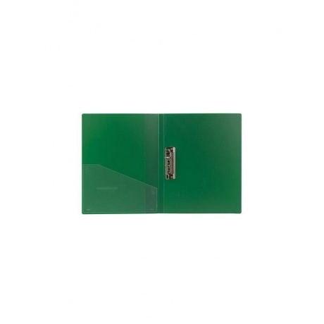 Папка с боковым металлическим прижимом и внутренним карманом BRAUBERG Contract, зеленая, до 100 л., 0,7 мм, 221789, (10 шт.) - фото 3