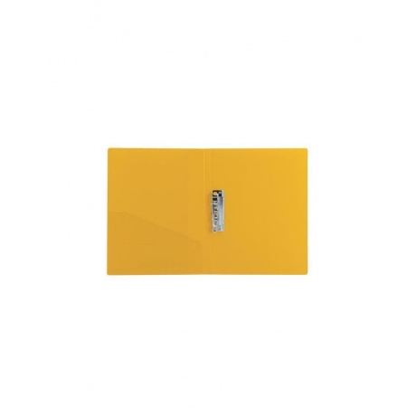 Папка с боковым металлическим прижимом и внутренним карманом BRAUBERG Contract, желтая, до 100 л., 0,7 мм, 221790, (10 шт.) - фото 3