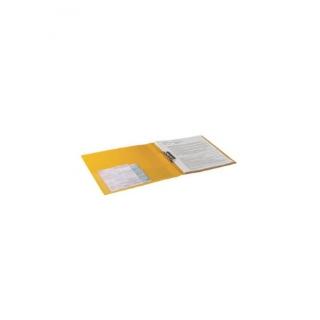 Папка с боковым металлическим прижимом и внутренним карманом BRAUBERG Contract, желтая, до 100 л., 0,7 мм, 221790, (10 шт.) - фото 7