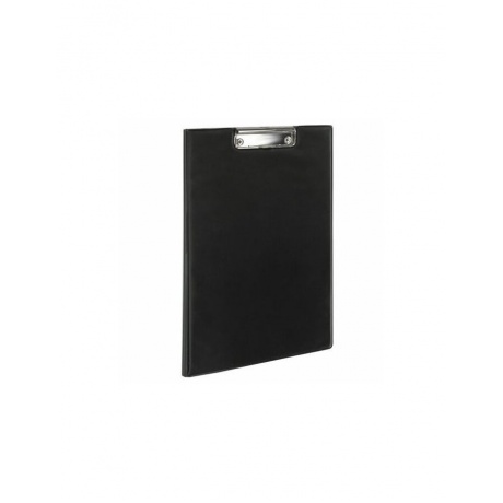 Папка-планшет BRAUBERG, А4 (340х240 мм), с прижимом и крышкой, картон/ПВХ, черная, 221488 - фото 1