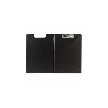 Папка-планшет BRAUBERG, А4 (340х240 мм), с прижимом и крышкой, картон/ПВХ, черная, 221488 - фото 3