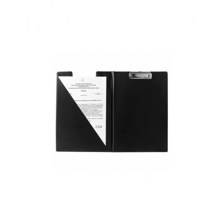 Папка-планшет BRAUBERG, А4 (340х240 мм), с прижимом и крышкой, картон/ПВХ, черная, 221488 - фото 7
