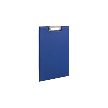 Папка-планшет BRAUBERG, А4 (340х240 мм), с прижимом и крышкой, картон/ПВХ, синяя, 221489 - фото 1