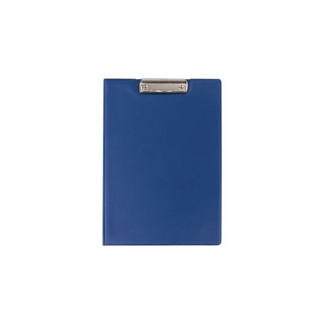 Папка-планшет BRAUBERG, А4 (340х240 мм), с прижимом и крышкой, картон/ПВХ, синяя, 221489 - фото 2