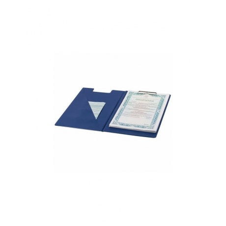 Папка-планшет BRAUBERG, А4 (340х240 мм), с прижимом и крышкой, картон/ПВХ, синяя, 221489 - фото 7