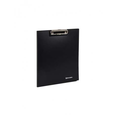 Папка-планшет BRAUBERG Стандарт, А4 (310х230 мм), с прижимом и крышкой, пластик, черная, 0,9 мм, 221646 - фото 1