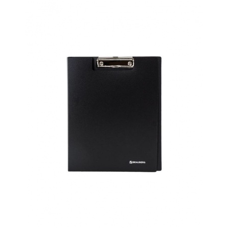 Папка-планшет BRAUBERG Стандарт, А4 (310х230 мм), с прижимом и крышкой, пластик, черная, 0,9 мм, 221646 - фото 2