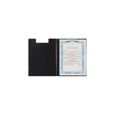 Папка-планшет BRAUBERG Стандарт, А4 (310х230 мм), с прижимом и крышкой, пластик, черная, 0,9 мм, 221646 - фото 6