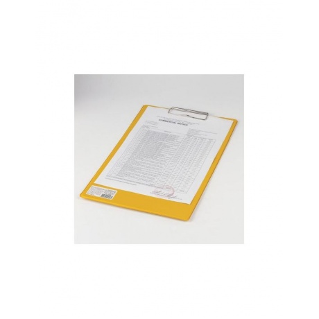 Доска-планшет BRAUBERG Comfort с прижимом А4 (230х350 мм), картон/ПВХ, ЖЕЛТАЯ, 222662 - фото 4