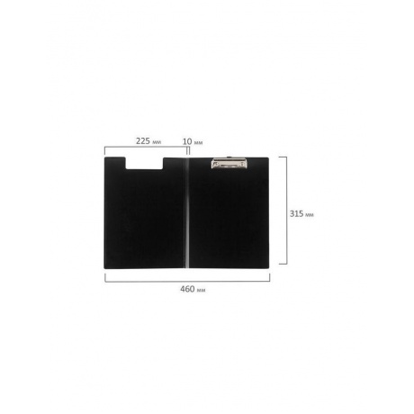 Папка-планшет BRAUBERG Contract, А4 (315х230 мм), с прижимом и крышкой, пластиковая, черная, сверхпрочная, 1,5 мм, 223489 - фото 7