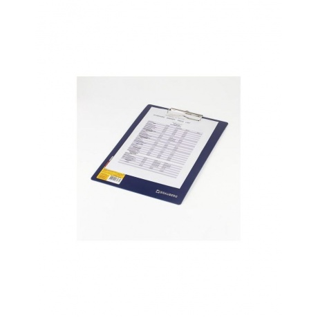 Доска-планшет BRAUBERG Contract сверхпрочная с прижимом А4 (313х225 мм), пластик, 1,5 мм, СИНЯЯ, 223490 - фото 4