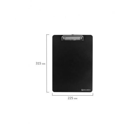 Доска-планшет BRAUBERG SOLID сверхпрочная с прижимом А4 (315х225 мм), пластик, 2 мм, ЧЕРНАЯ, 226822 - фото 6