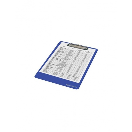 Доска-планшет BRAUBERG SOLID сверхпрочная с прижимом А4 (315х225 мм), пластик, 2 мм, СИНЯЯ, 226823 - фото 4