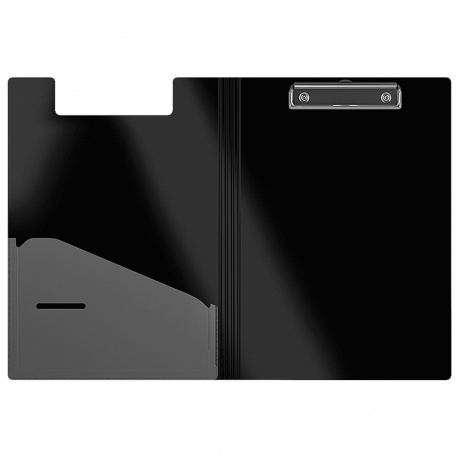 Папка-планшет ERICH KRAUSE Megapolis, А4 (320х227 мм), с прижимом и крышкой, пластиковая, черная, 1,3 мм, 46036 - фото 1