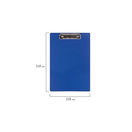 Доска-планшет BRAUBERG NUMBER ONE с прижимом А4 (228х318 мм), картон/ПВХ, СИНЯЯ, 232217, (5 шт.) - фото 5