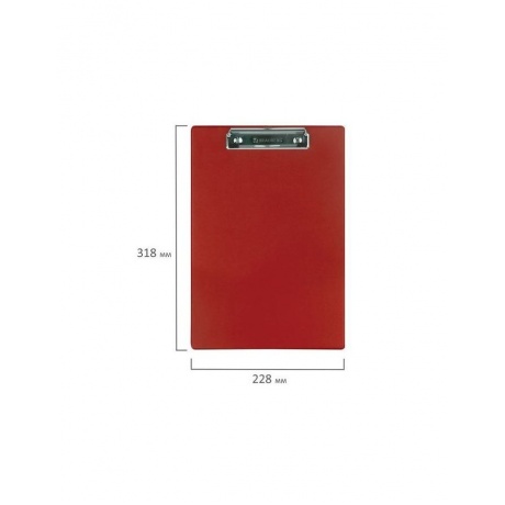 Доска-планшет BRAUBERG NUMBER ONE с прижимом А4 (228х318 мм), картон/ПВХ, БОРДОВАЯ, 232219, (5 шт.) - фото 5
