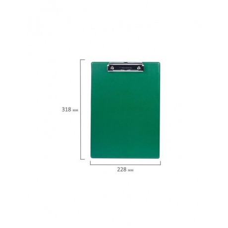 Доска-планшет BRAUBERG NUMBER ONE с прижимом А4 (228х318 мм), картон/ПВХ, ЗЕЛЕНАЯ, 232222, (5 шт.) - фото 6
