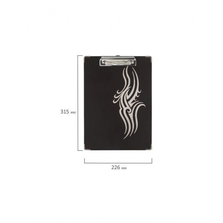 Доска-планшет BRAUBERG Black Jack с прижимом А4 (226х315 мм), картон/ламинированная бумага, ЧЕРНАЯ, 232236 - фото 5