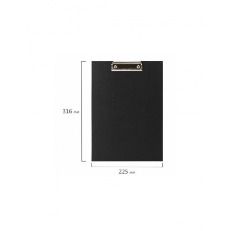 Доска-планшет STAFF с прижимом А4 (225х316 мм), картон/бумвинил, РОССИЯ, черная (5 шт.)  - фото 6