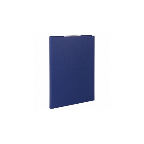 Папка-планшет STAFF, А4 (230х314 мм), с прижимом и крышкой, картон/бумвинил, РОССИЯ, синяя - фото 1