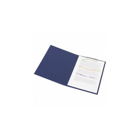Папка-планшет STAFF, А4 (230х314 мм), с прижимом и крышкой, картон/бумвинил, РОССИЯ, синяя - фото 6