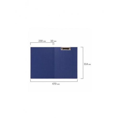 Папка-планшет STAFF, А4 (230х314 мм), с прижимом и крышкой, картон/бумвинил, РОССИЯ, синяя - фото 8