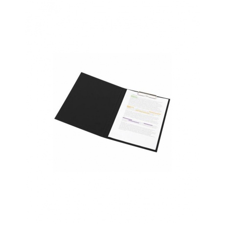 Папка-планшет STAFF, А4 (230х314 мм), с прижимом и крышкой, картон/бумвинил, РОССИЯ, черная - фото 6