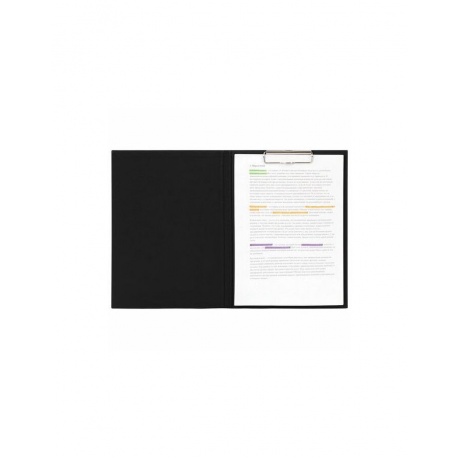 Папка-планшет STAFF, А4 (230х314 мм), с прижимом и крышкой, картон/бумвинил, РОССИЯ, черная - фото 7