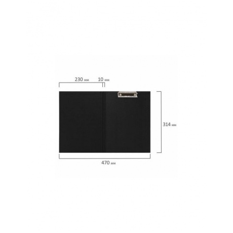 Папка-планшет STAFF, А4 (230х314 мм), с прижимом и крышкой, картон/бумвинил, РОССИЯ, черная - фото 8