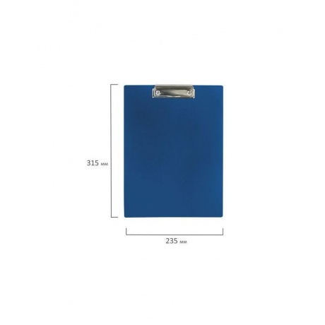 Доска-планшет STAFF с прижимом А4 (315х235 мм), пластик, 1 мм, синяя, 229222 (7 шт.) - фото 5