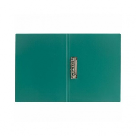 Папка с боковым металлическим прижимом Staff 229235, до 100 листов, зеленый (10 шт. в уп-ке) - фото 3