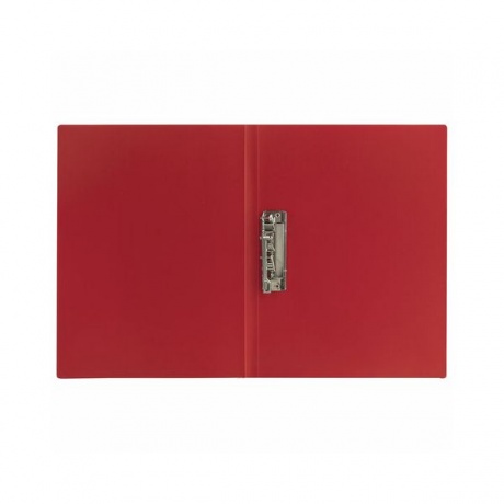Папка с боковым металлическим прижимом Staff 229234, до 100 листов, красный (10 шт. в уп-ке) - фото 3
