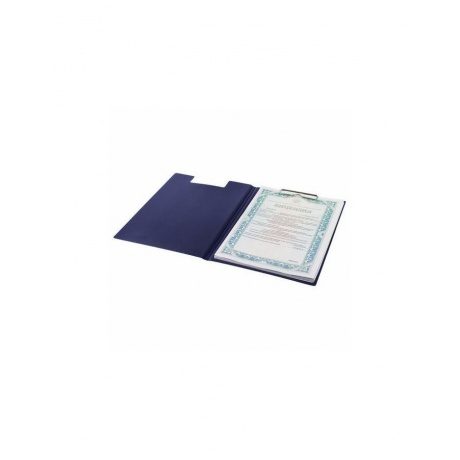 Папка-планшет STAFF, А4 (310х230 мм), с прижимом и крышкой, пластик, синяя, 0,5 мм, 229220 (10 шт.) - фото 6
