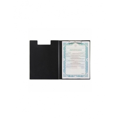 Папка-планшет STAFF, А4 (310х230 мм), с прижимом и крышкой, пластик, черная, 0,5 мм, 229221 (10 шт.) - фото 6