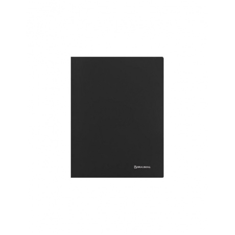 Папка с металлическим скоросшивателем и внутренним карманом BRAUBERG диагональ, черная, до 100 листов, 0,6 мм, 221351, (8 шт.) - фото 2