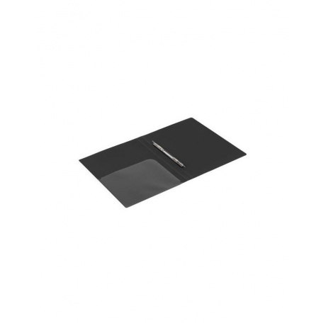 Папка с металлическим скоросшивателем и внутренним карманом BRAUBERG диагональ, черная, до 100 листов, 0,6 мм, 221351, (8 шт.) - фото 4