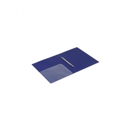 Папка с металлическим скоросшивателем и внутренним карманом BRAUBERG диагональ, темно-синяя, до 100 листов, 0,6 мм, 221352, (8 шт.) - фото 4