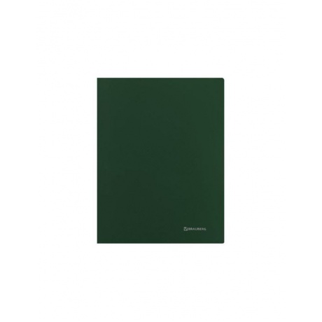 Папка с металлическим скоросшивателем и внутренним карманом BRAUBERG Диагональ, темно-зеленая, до 100 листов, 0,6 мм, 221354, (8 шт.) - фото 2