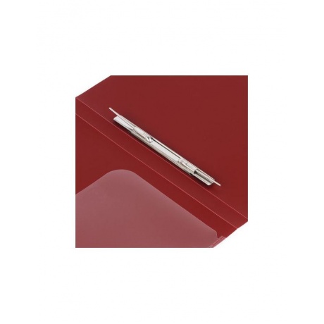 Папка с металлическим скоросшивателем и внутренним карманом BRAUBERG Диагональ, темно-красная, до 100 листов, 0,6 мм, 221355, (8 шт.) - фото 5