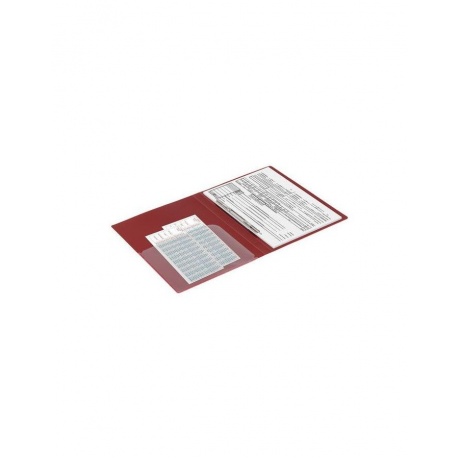 Папка с металлическим скоросшивателем и внутренним карманом BRAUBERG Диагональ, темно-красная, до 100 листов, 0,6 мм, 221355, (8 шт.) - фото 8