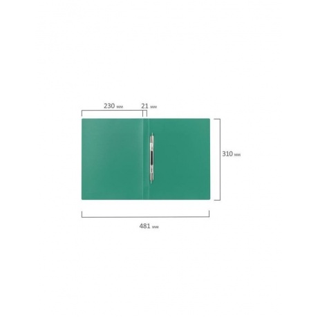 Папка с металлическим скоросшивателем BRAUBERG стандарт, зеленая, до 100 листов, 0,6 мм, 221631, (8 шт.) - фото 8