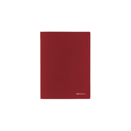 Папка с металлическим скоросшивателем BRAUBERG стандарт, красная, до 100 листов, 0,6 мм, 221632, (8 шт.) - фото 2