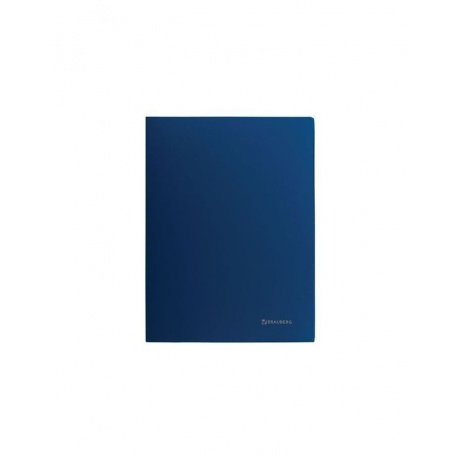 Папка с металлическим скоросшивателем BRAUBERG стандарт, синяя, до 100 листов, 0,6 мм, 221633, (8 шт.) - фото 2