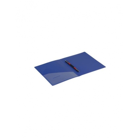 Папка с металлическим скоросшивателем и внутренним карманом BRAUBERG Contract, синяя, до 100 л., 0,7 мм, 221782, (10 шт.) - фото 4